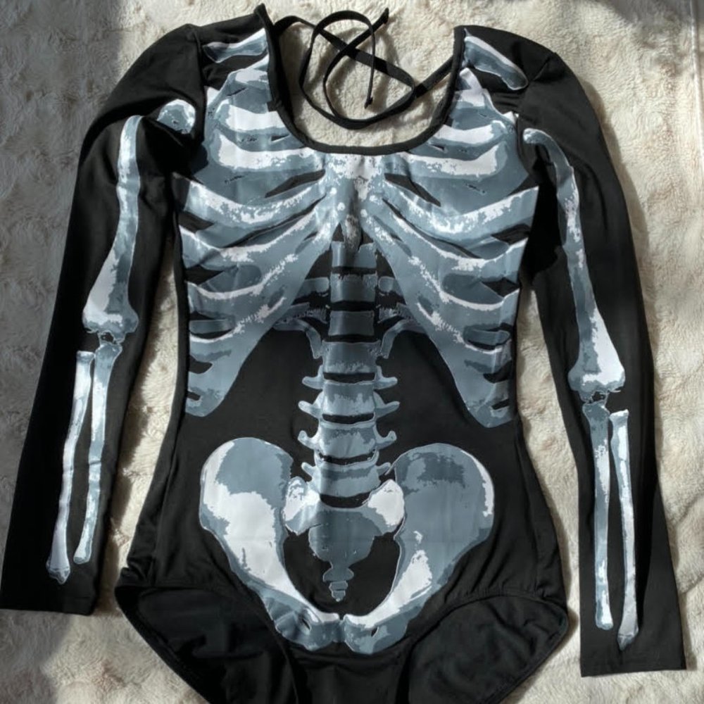 COSTUME Skeleton Bodysuit Halloween - Picture 3 of 8